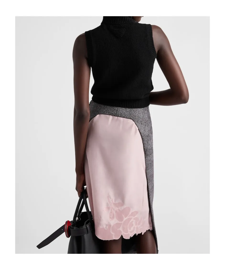 Roll-Neck Sleeveless Knitted Vest
