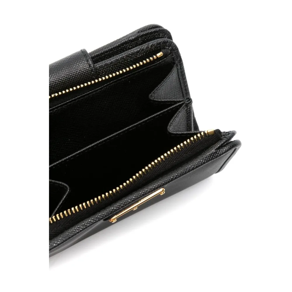 Enamel Triangle-Logo Bi-Fold Wallet