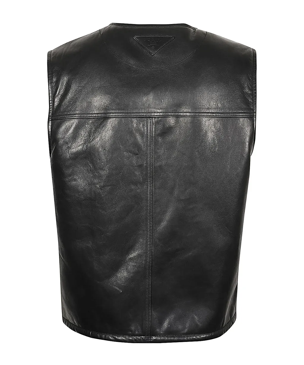 V-Neck Zip-Up Gilet