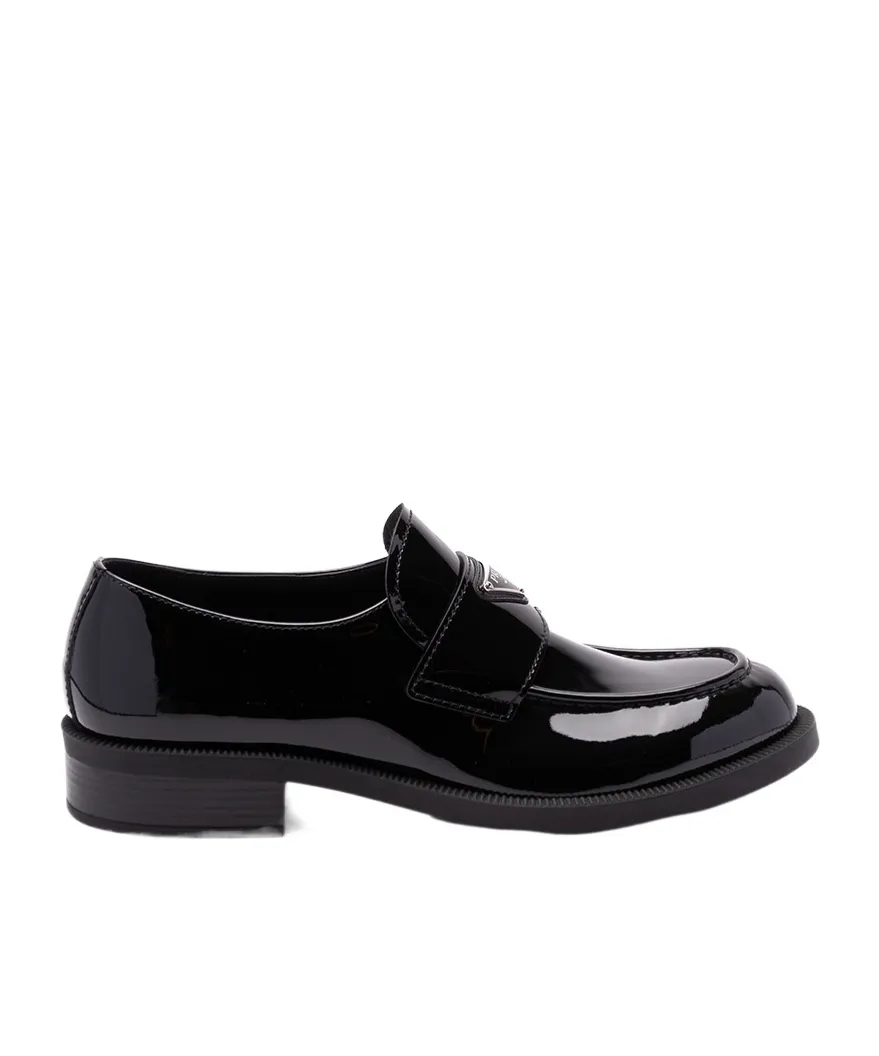 Triangle-Logo Slip-On Loafers