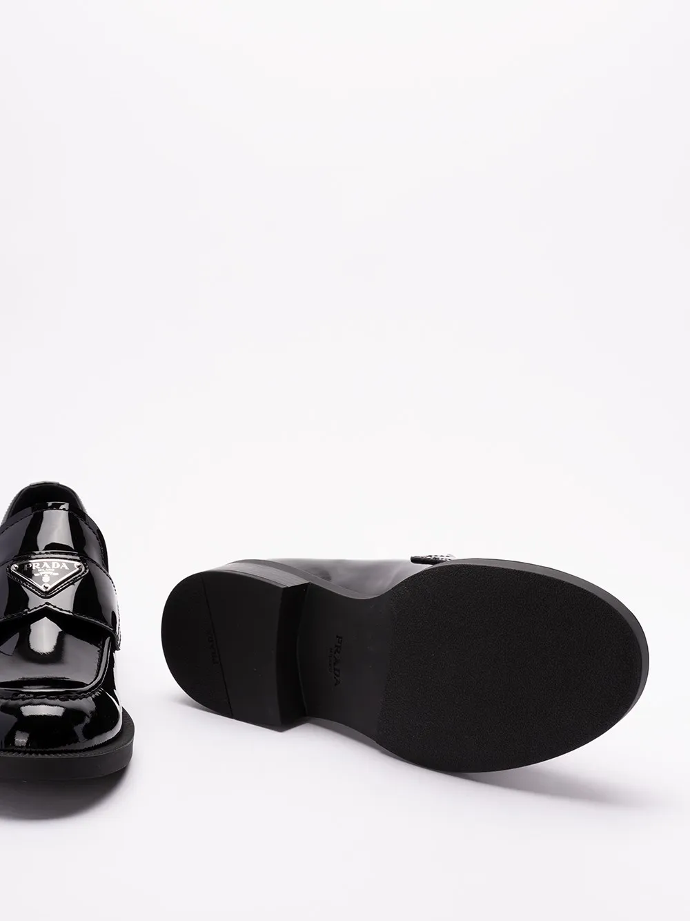 Triangle-Logo Slip-On Loafers