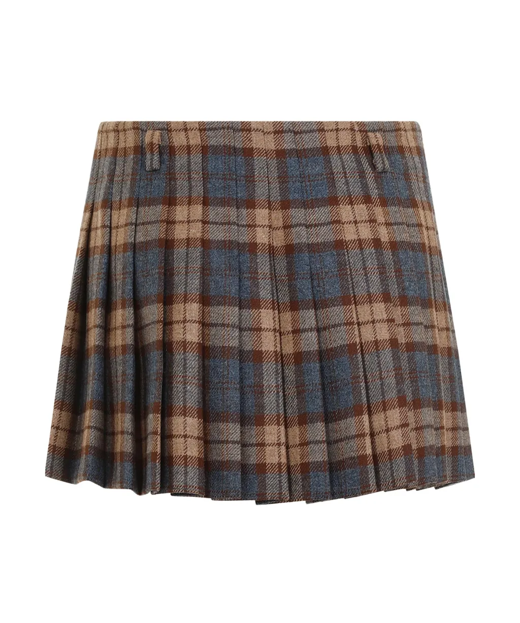 Checked Mini Skirt