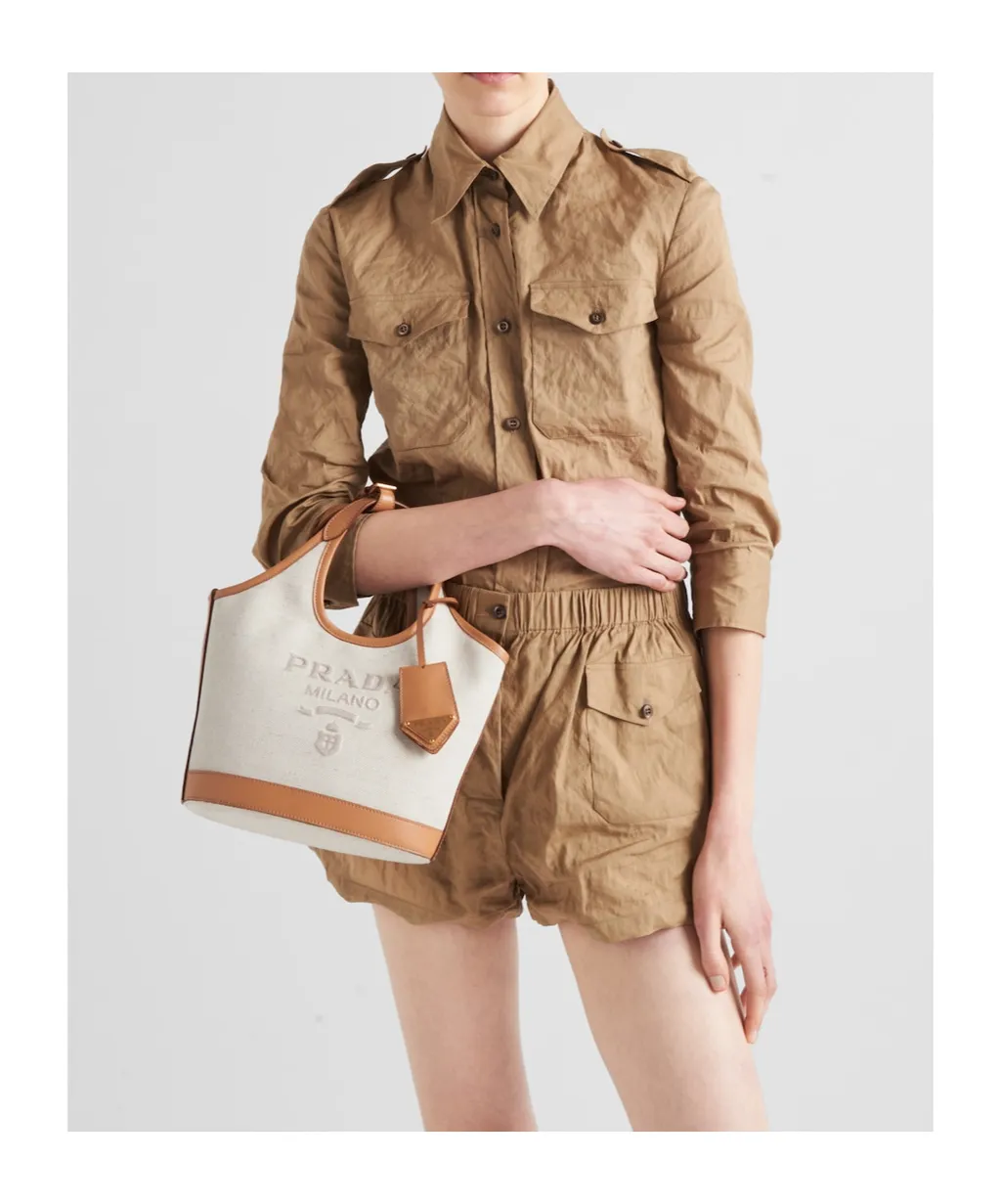 Crinkled Button-Up Poplin Shirt