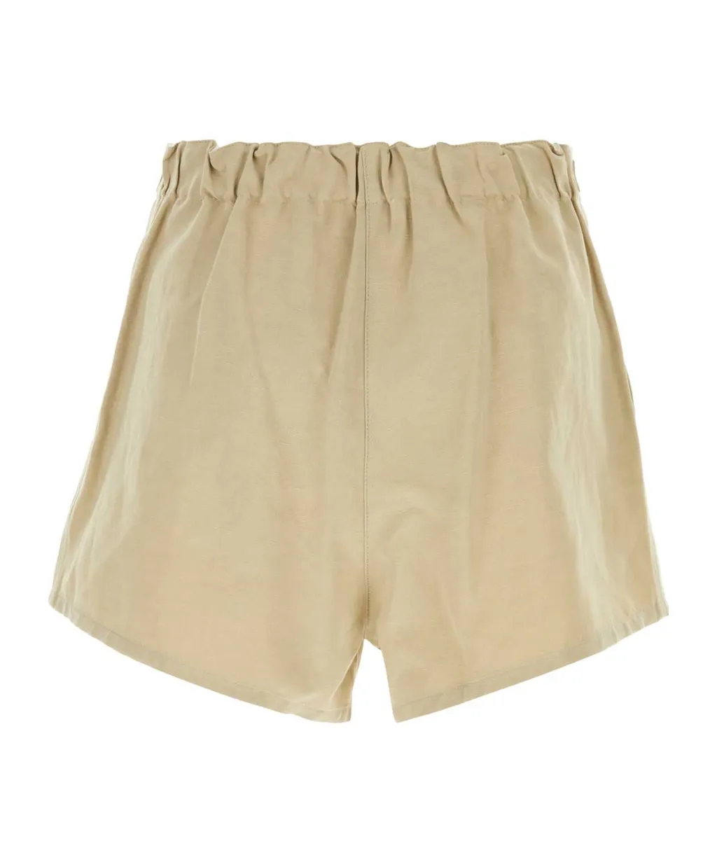 Elasticated Waistband Belted Shorts