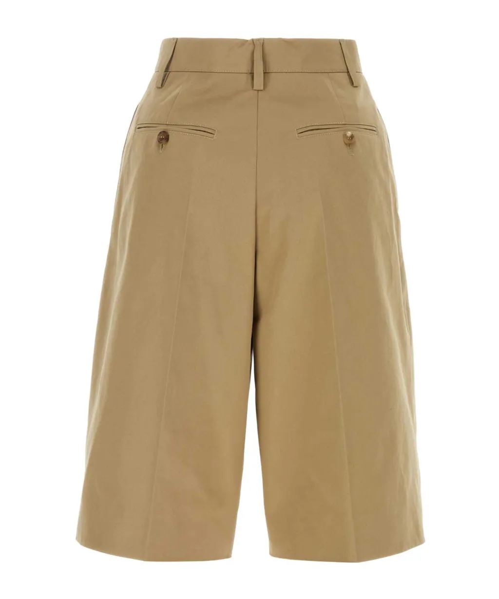 Pleated Bermuda Shorts