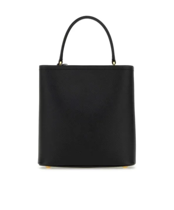 Double Saffiano Logo Plaque Tote Bag