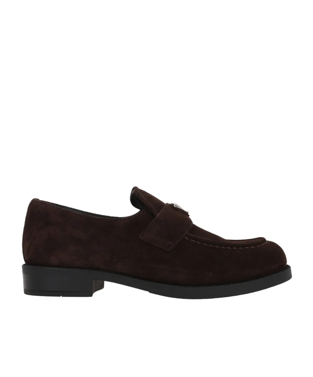 Triangle-Logo Slip-On Loafers