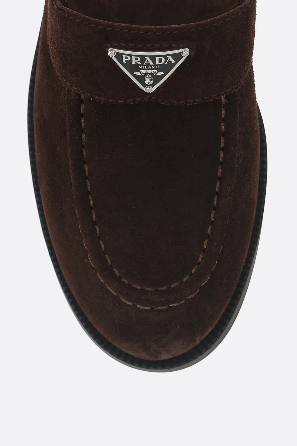 Triangle-Logo Slip-On Loafers