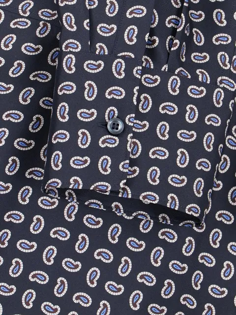 Printed Twill Silk Shirt