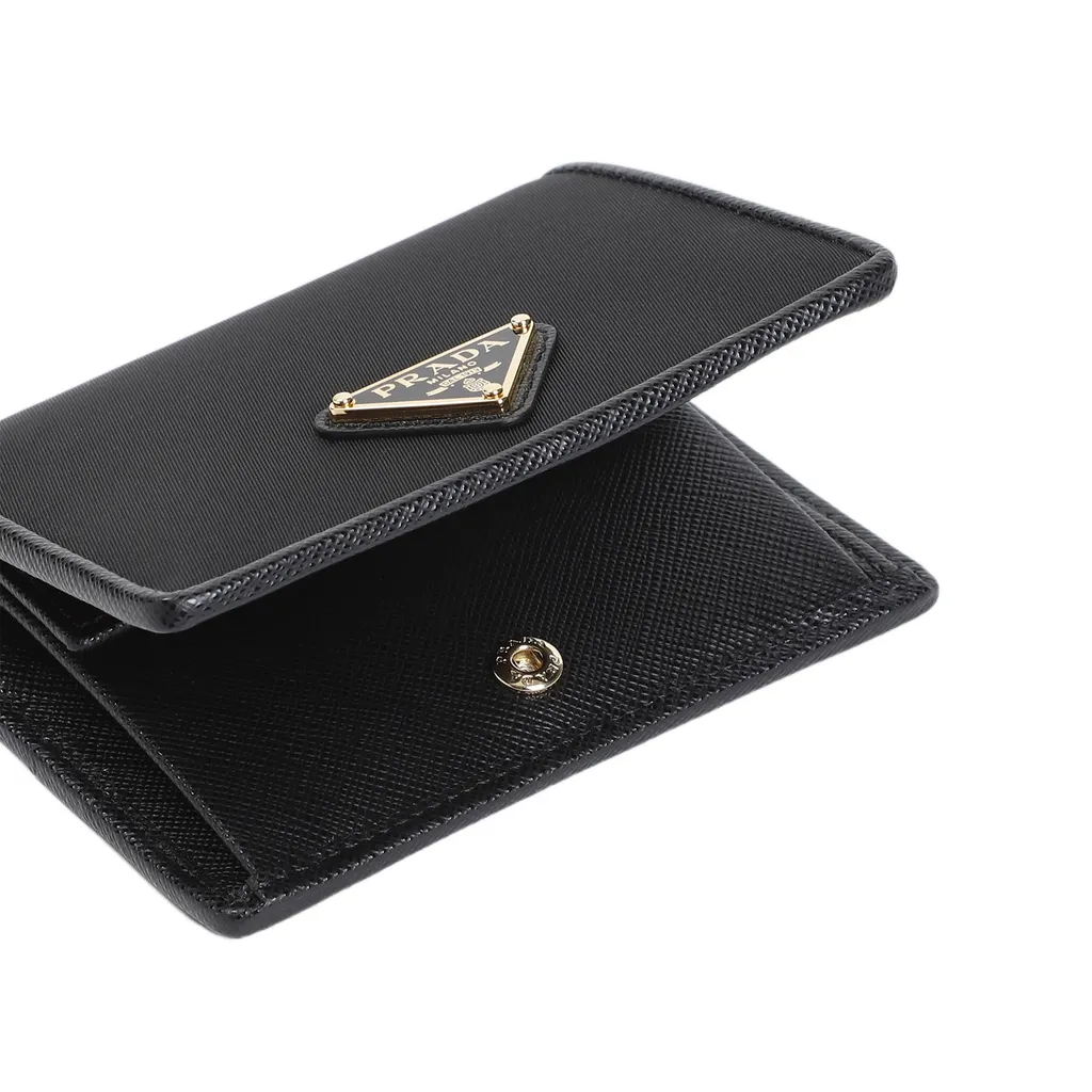 Triangle-Logo Bi-Fold Wallet