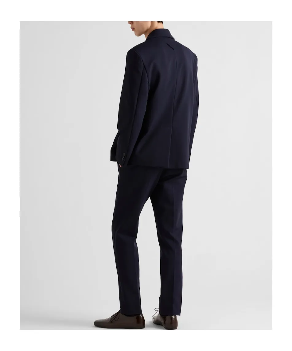 Single-Breasted Technical Gabardine Jacket