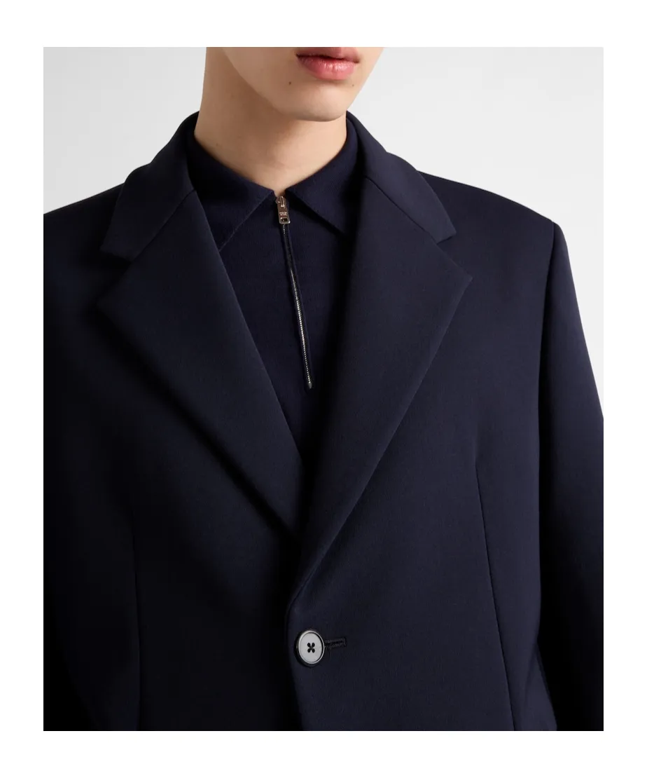 Single-Breasted Technical Gabardine Jacket
