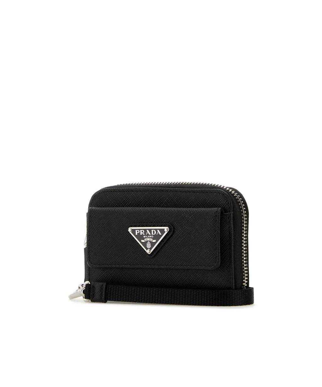 Triangle-Logo Zipped Wallet