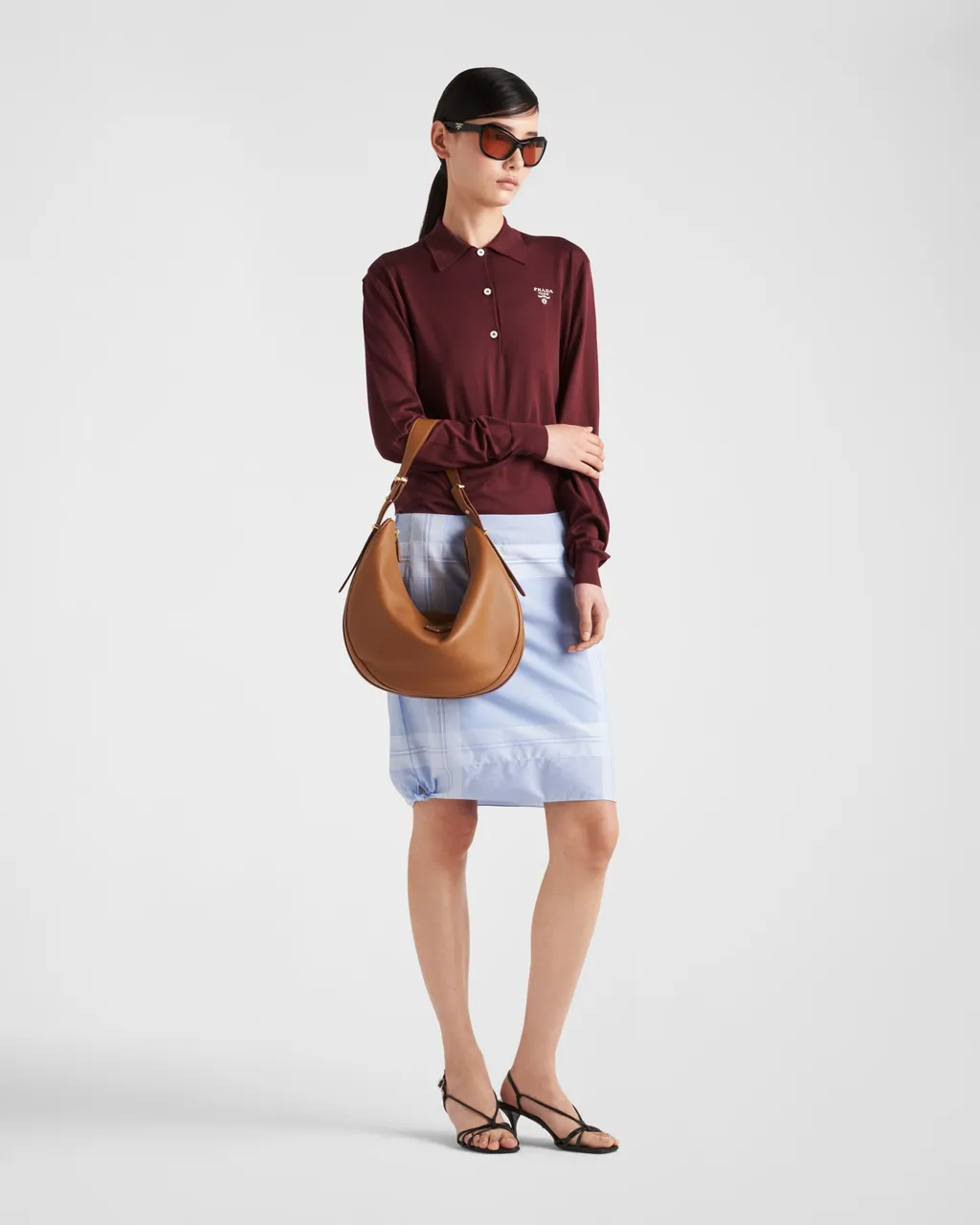 Checked Straight Hem Mini Skirt