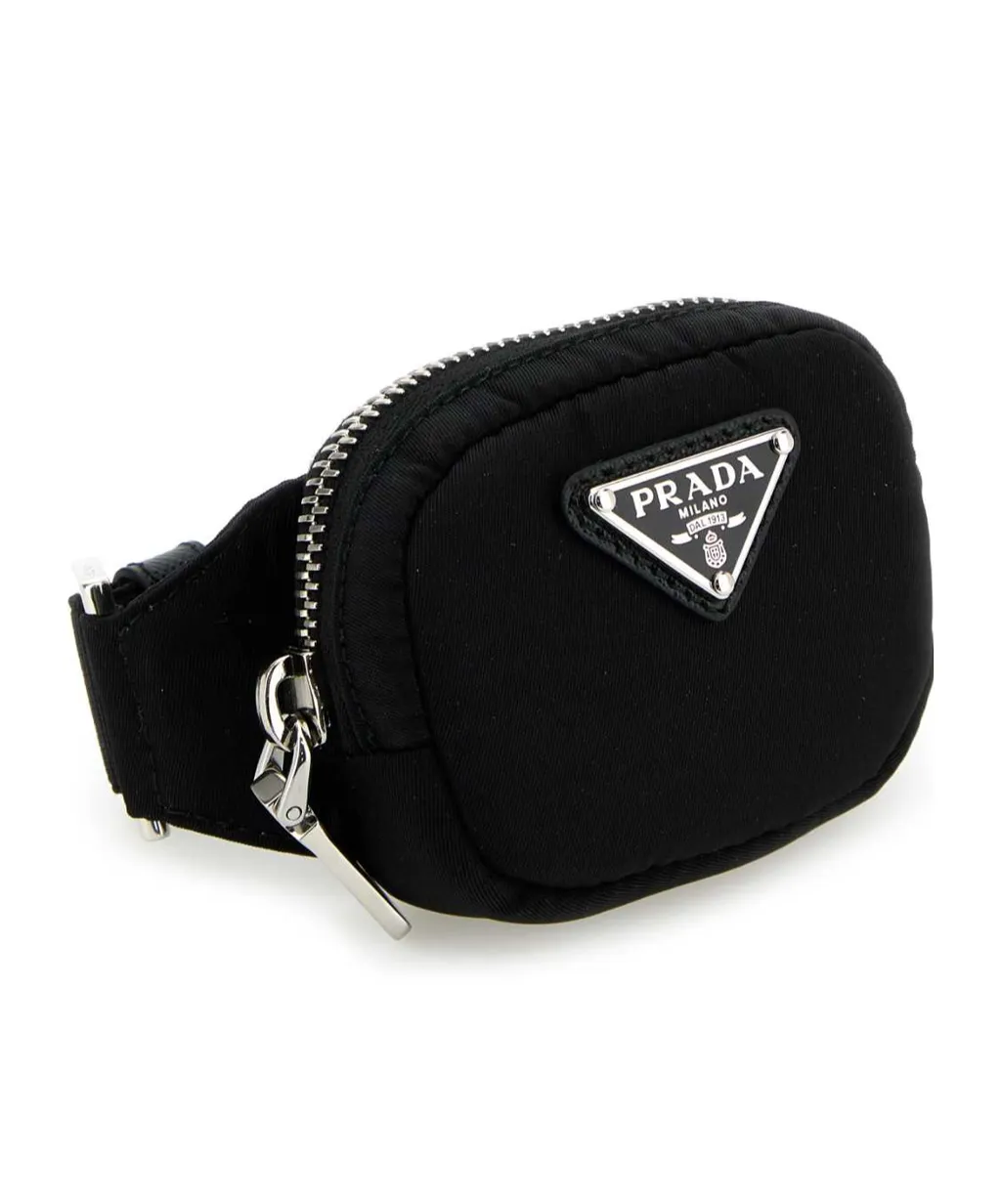Triangle-Logo Zipped Key Tag
