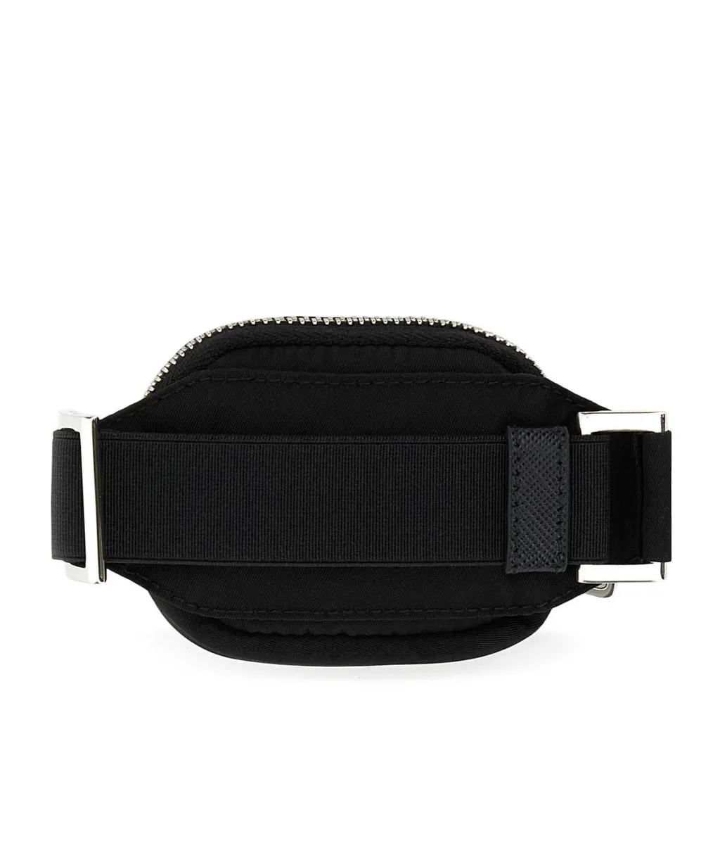 Triangle-Logo Zipped Key Tag