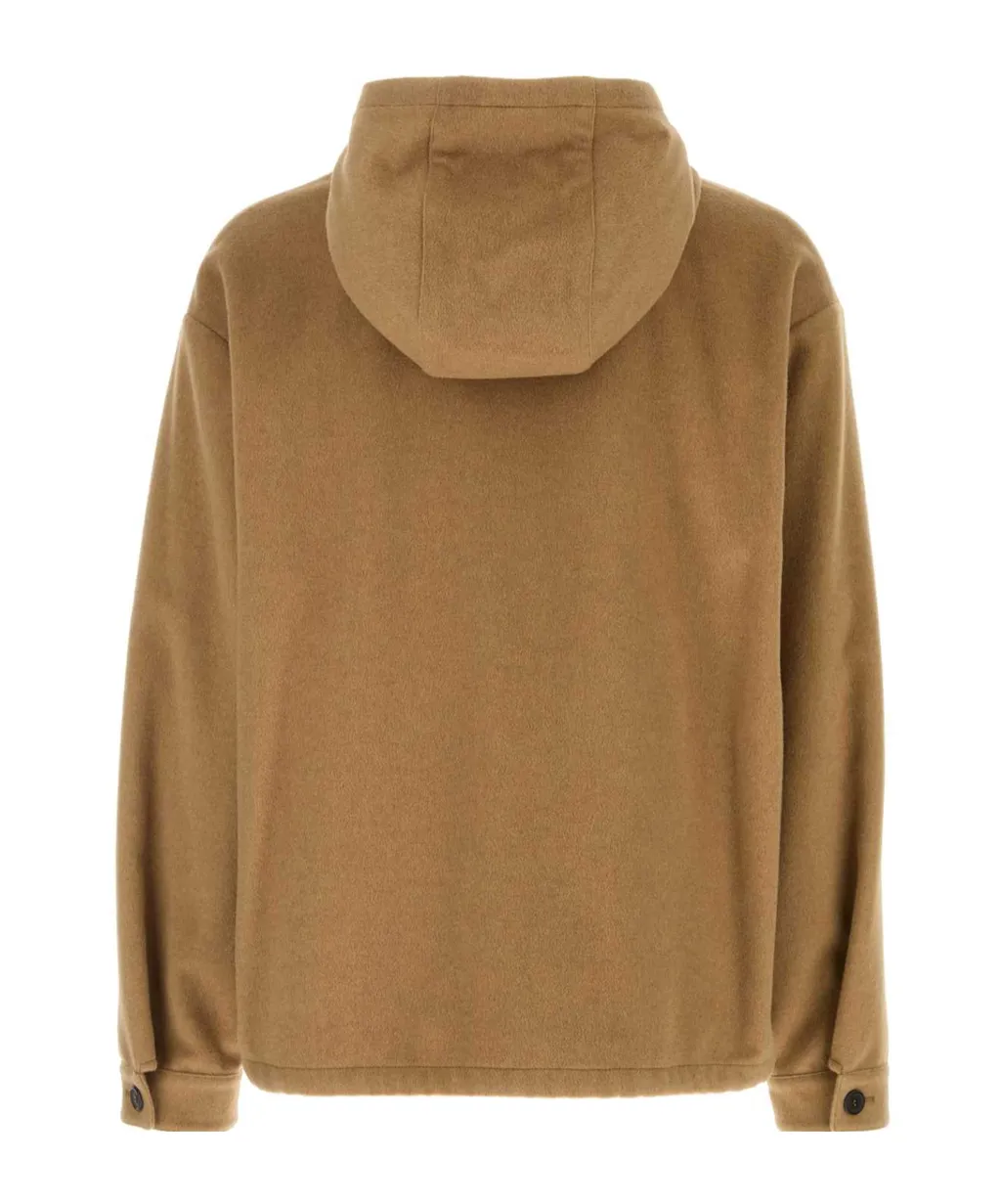 Camel Hair Hoodie Jacket