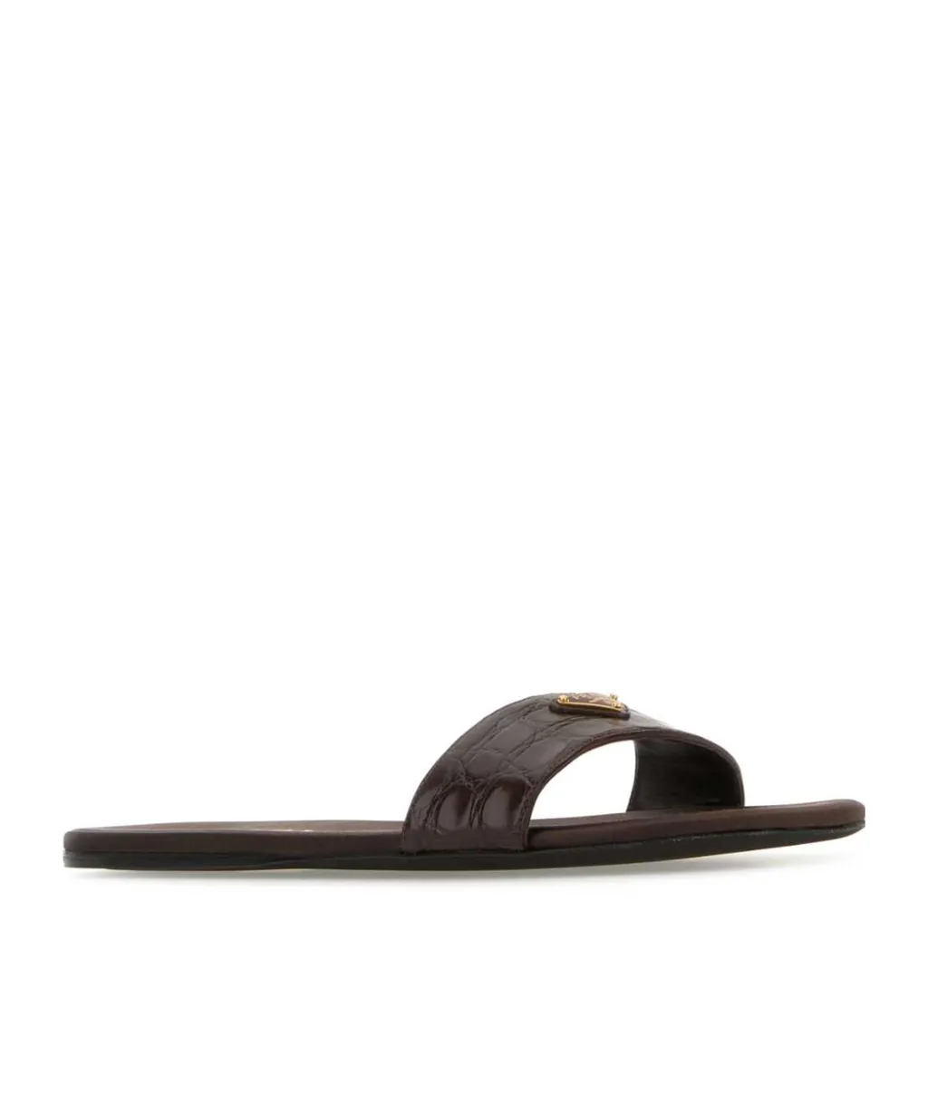 Logo Patch Square Toe Slides