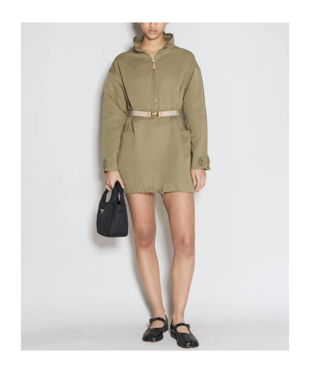Half-Zipped Drawstring Jacket