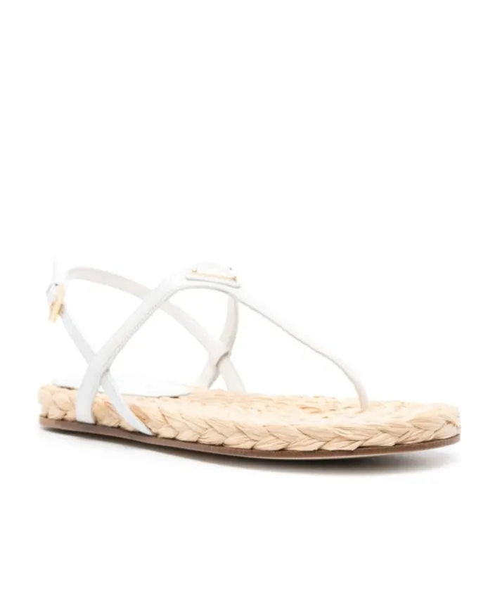 Triangle-Logo Thong Sandals