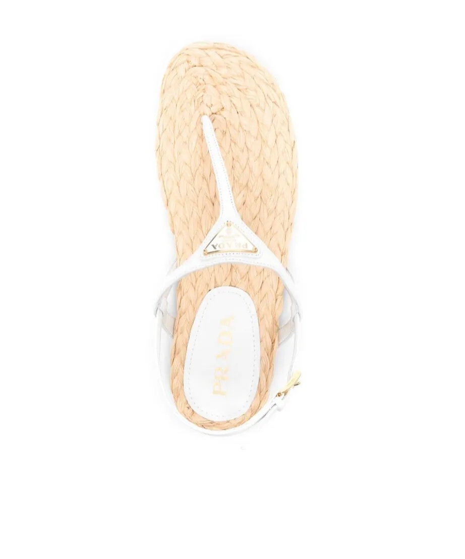 Triangle-Logo Thong Sandals