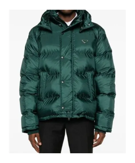 Triangle-Logo Padded Puffer Jacket