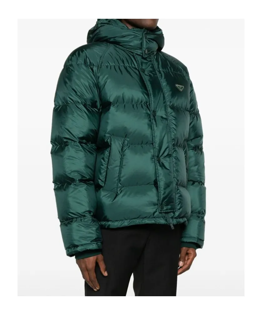 Triangle-Logo Padded Puffer Jacket