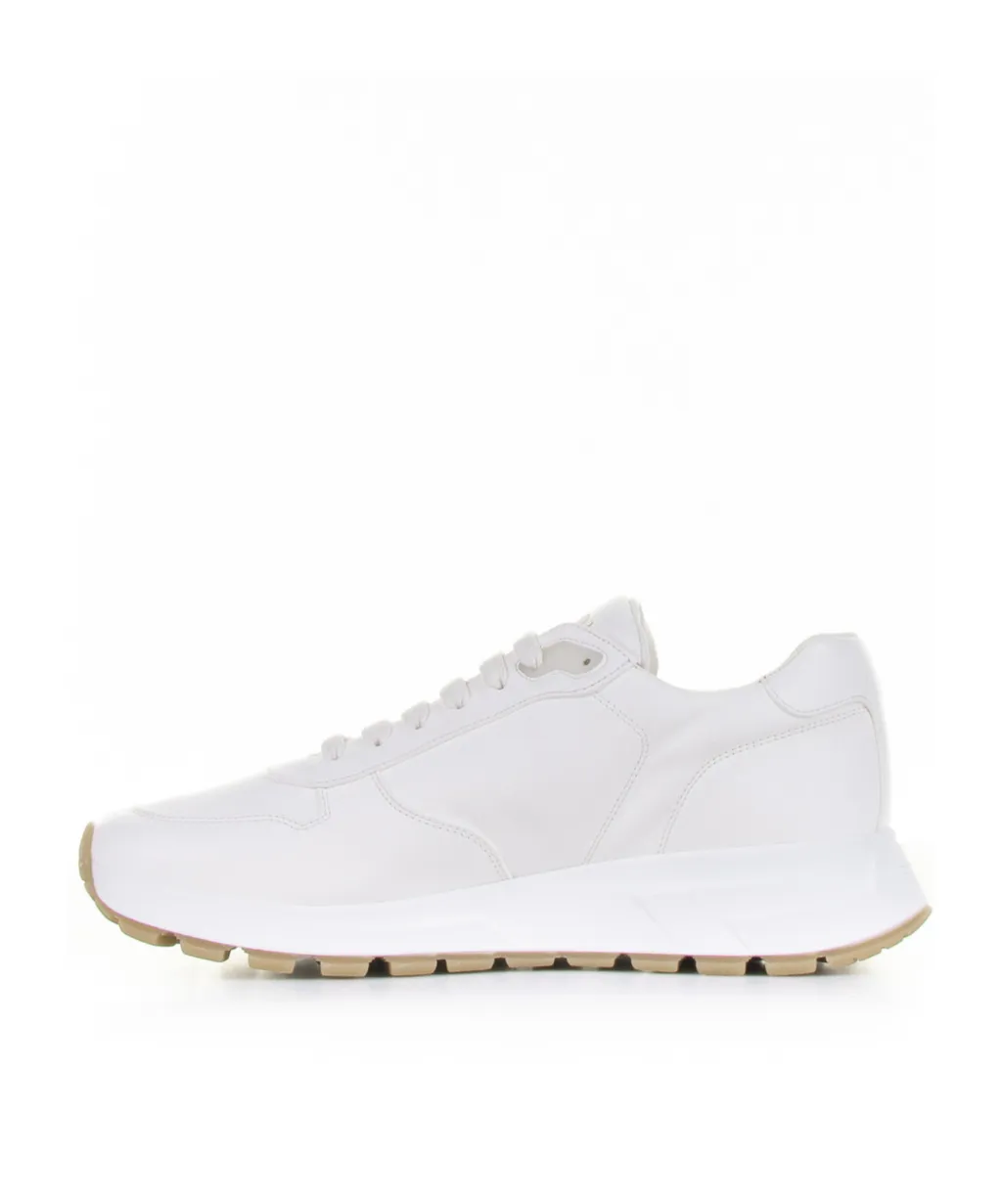 Triangle-Logo Lace-Up Sneakers