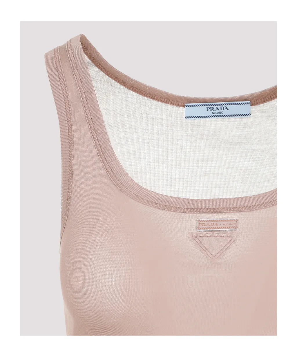 Logo-Detailed Sleeveless Top