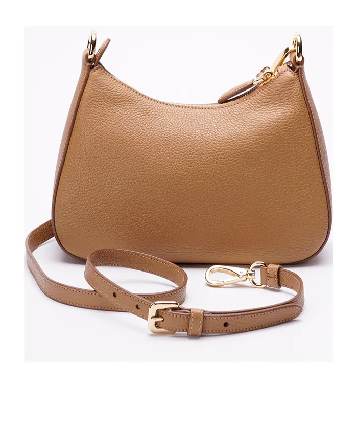 Logo-Lettering Leather Crossbody Bag