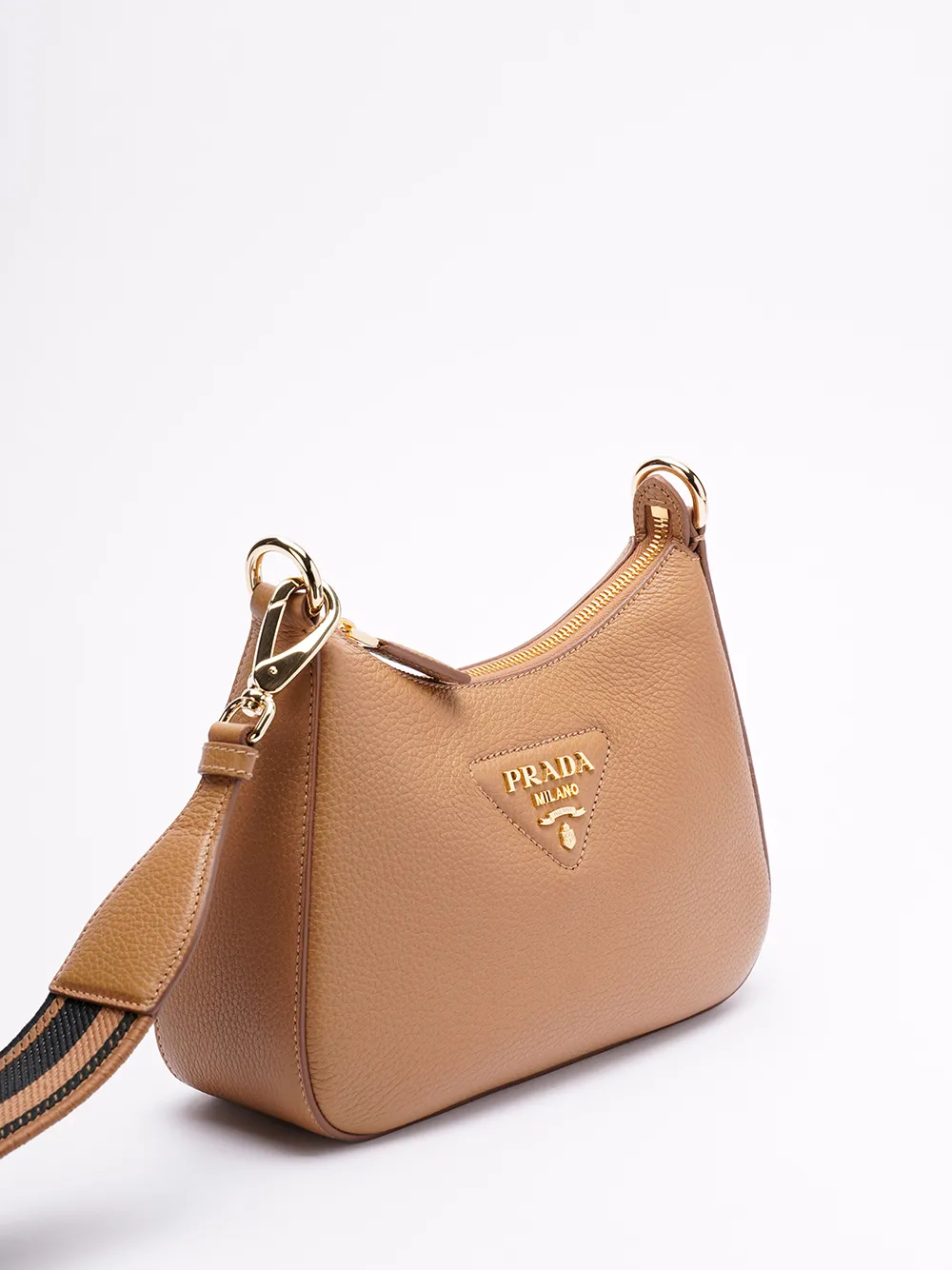 Logo-Lettering Leather Crossbody Bag