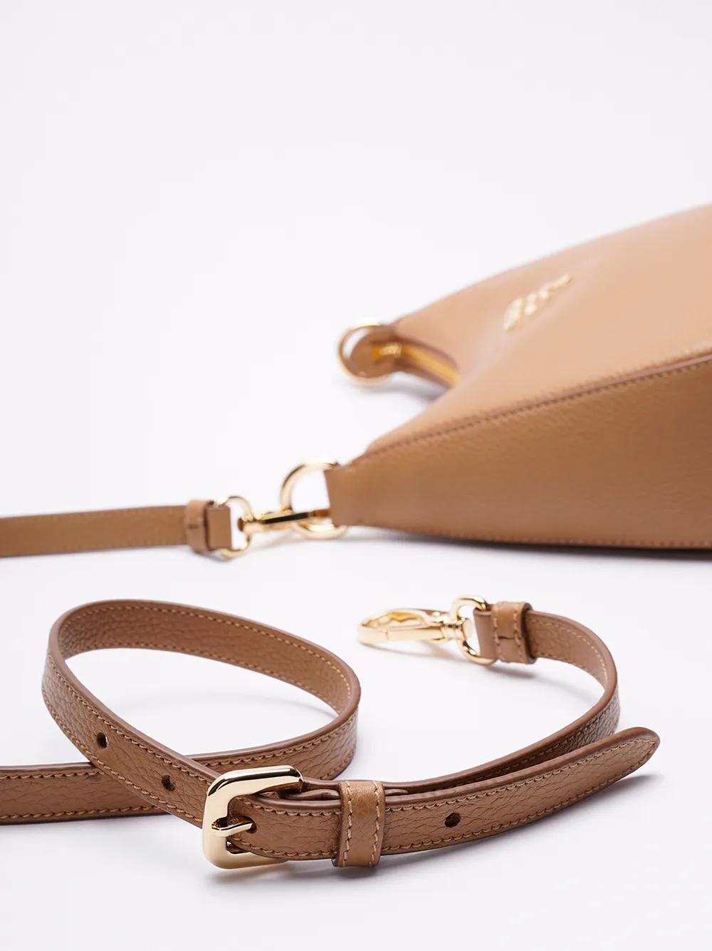 Logo-Lettering Leather Crossbody Bag