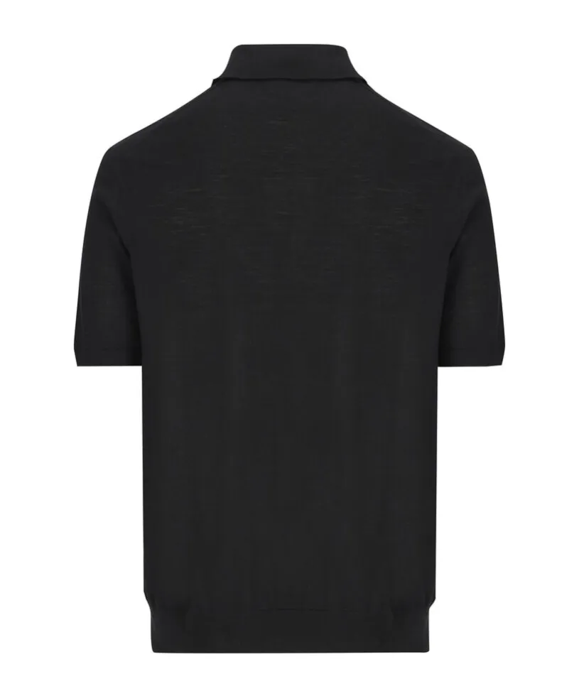 Buckle Short-Sleeved Polo Shirt