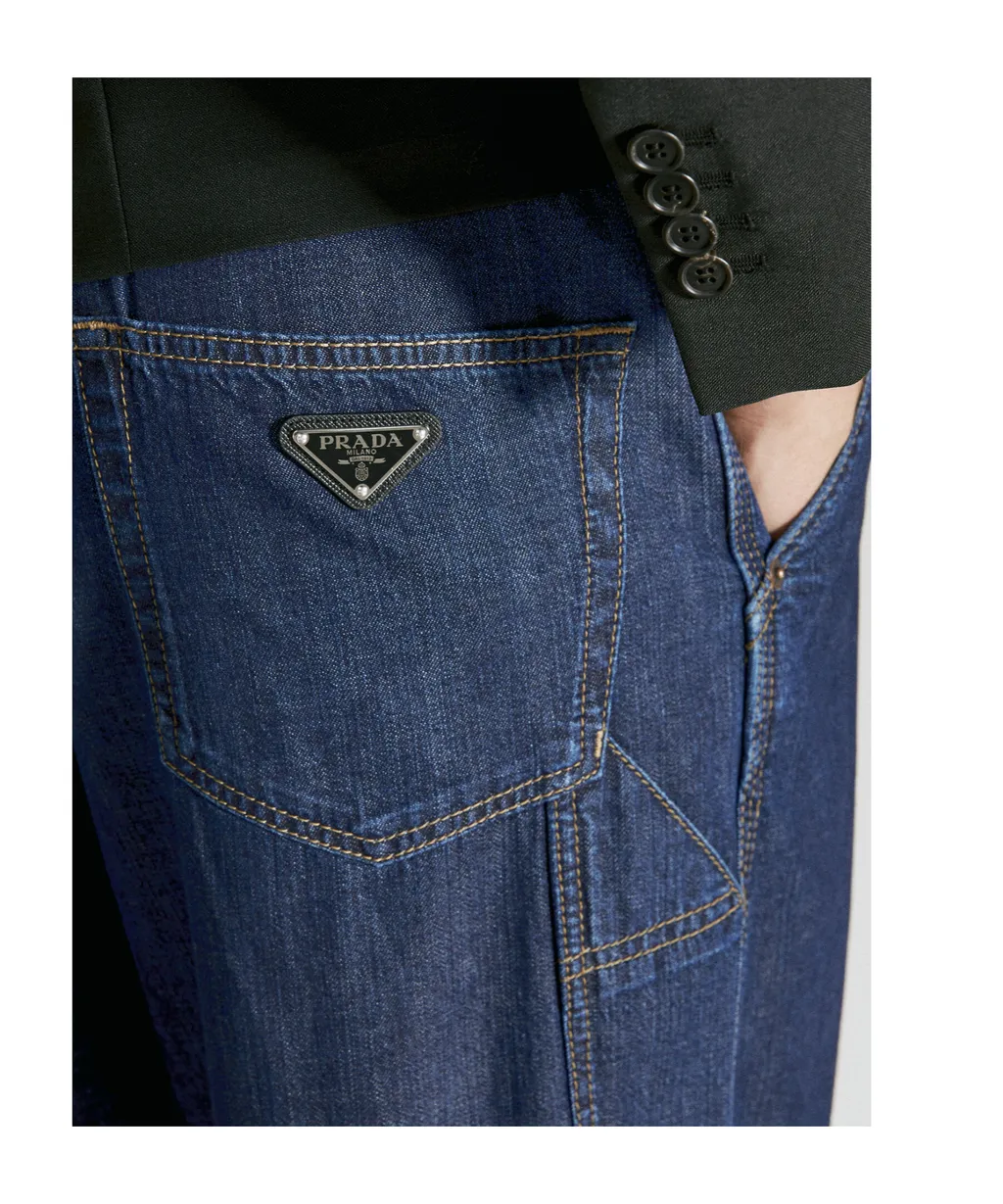 Multi-Pocket Denim Trousers