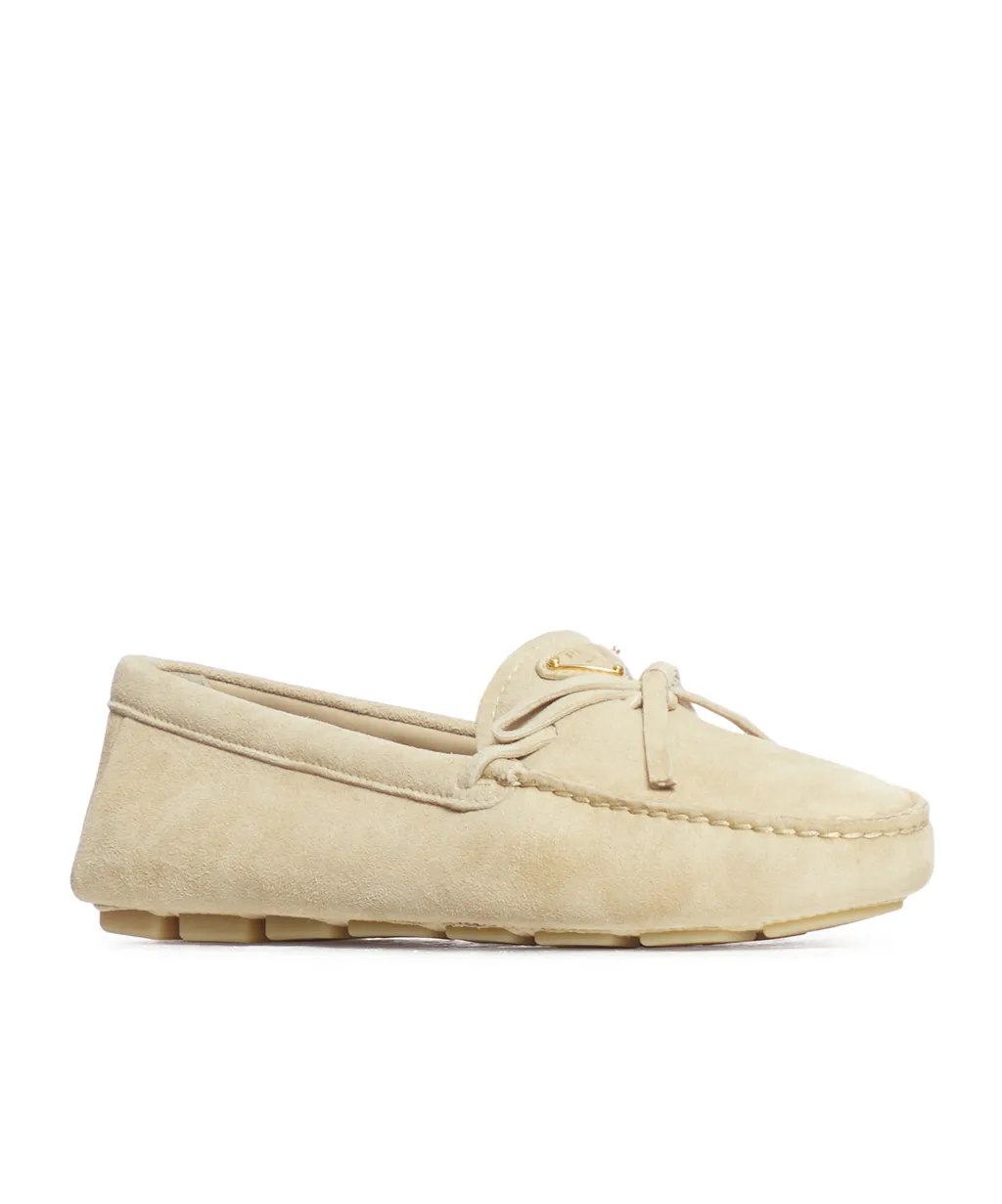 Triangle-Logo Slip-On Loafers