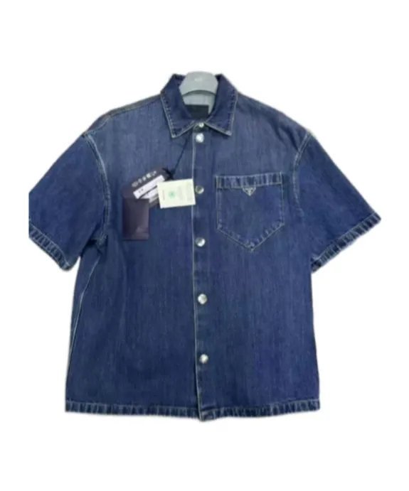 Denim Short-Sleeved Shirt