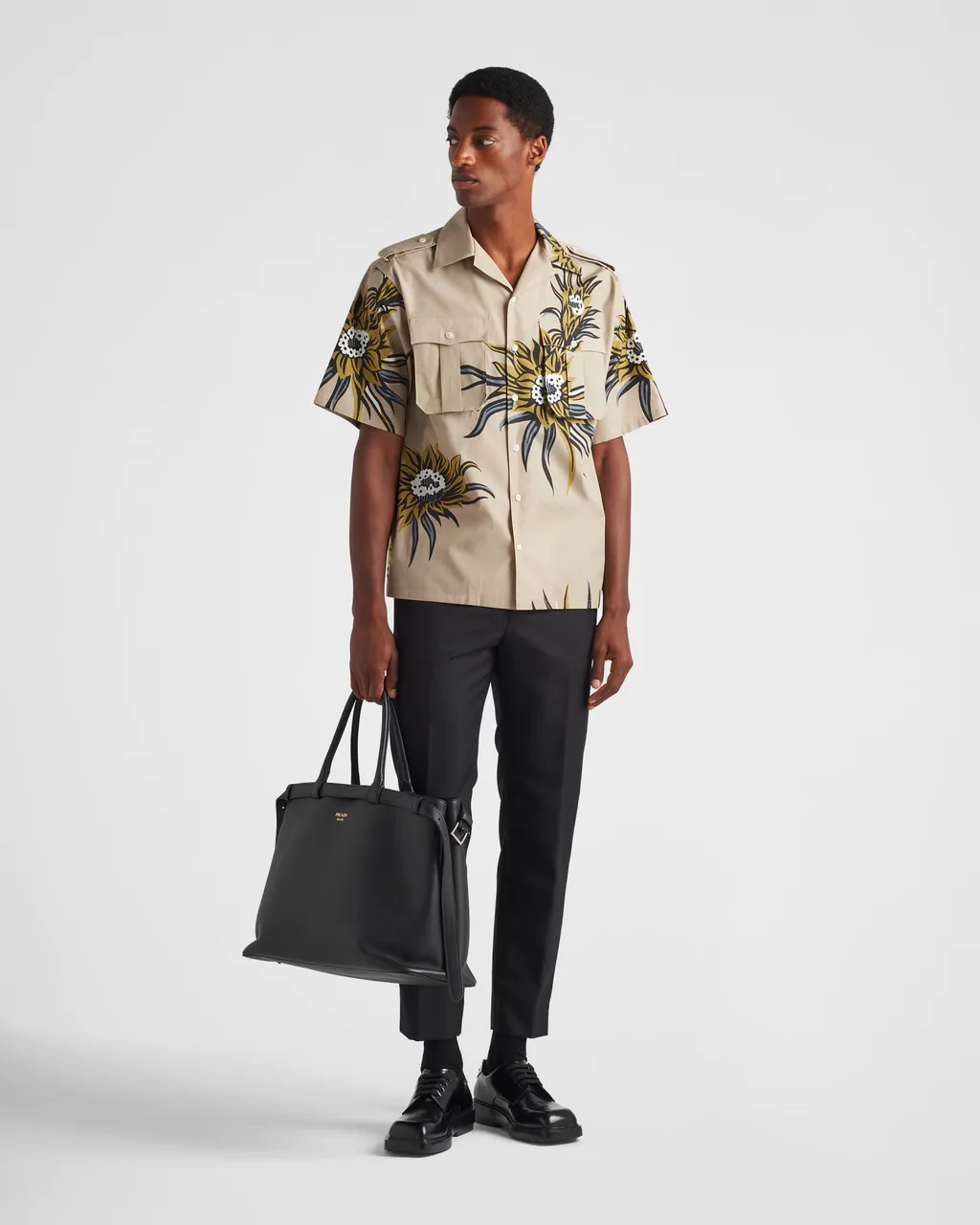 Pattern-Printed Short-Sleeved Shirt