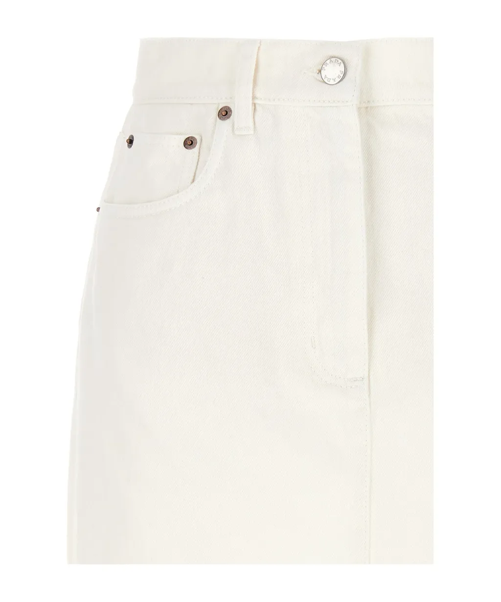 Triangle-Logo Mini Skirt
