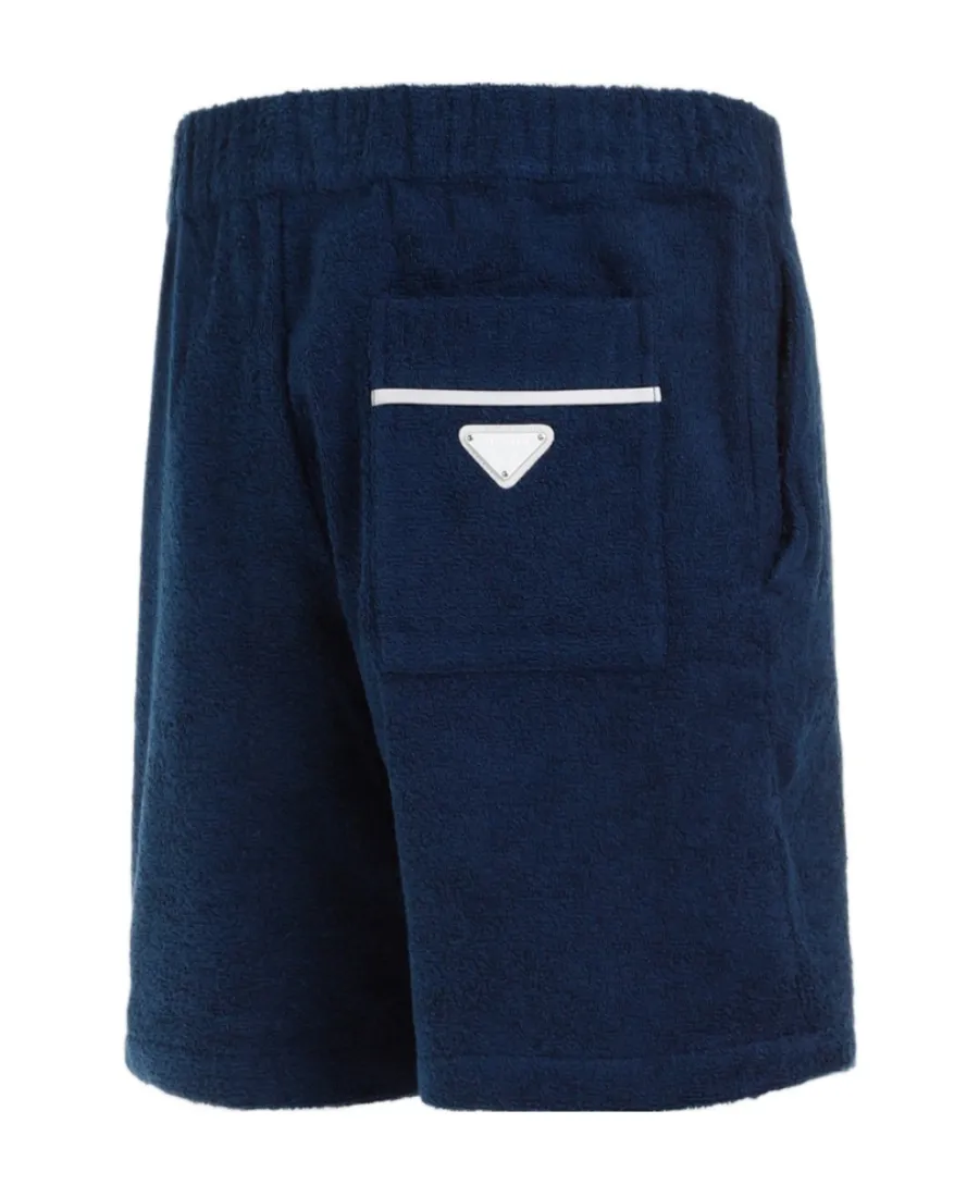 Logo-Plaque Cotton Shorts