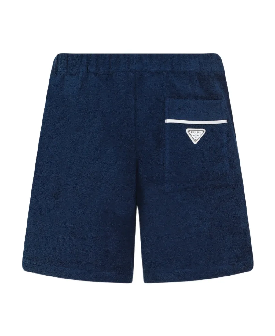 Logo-Plaque Cotton Shorts