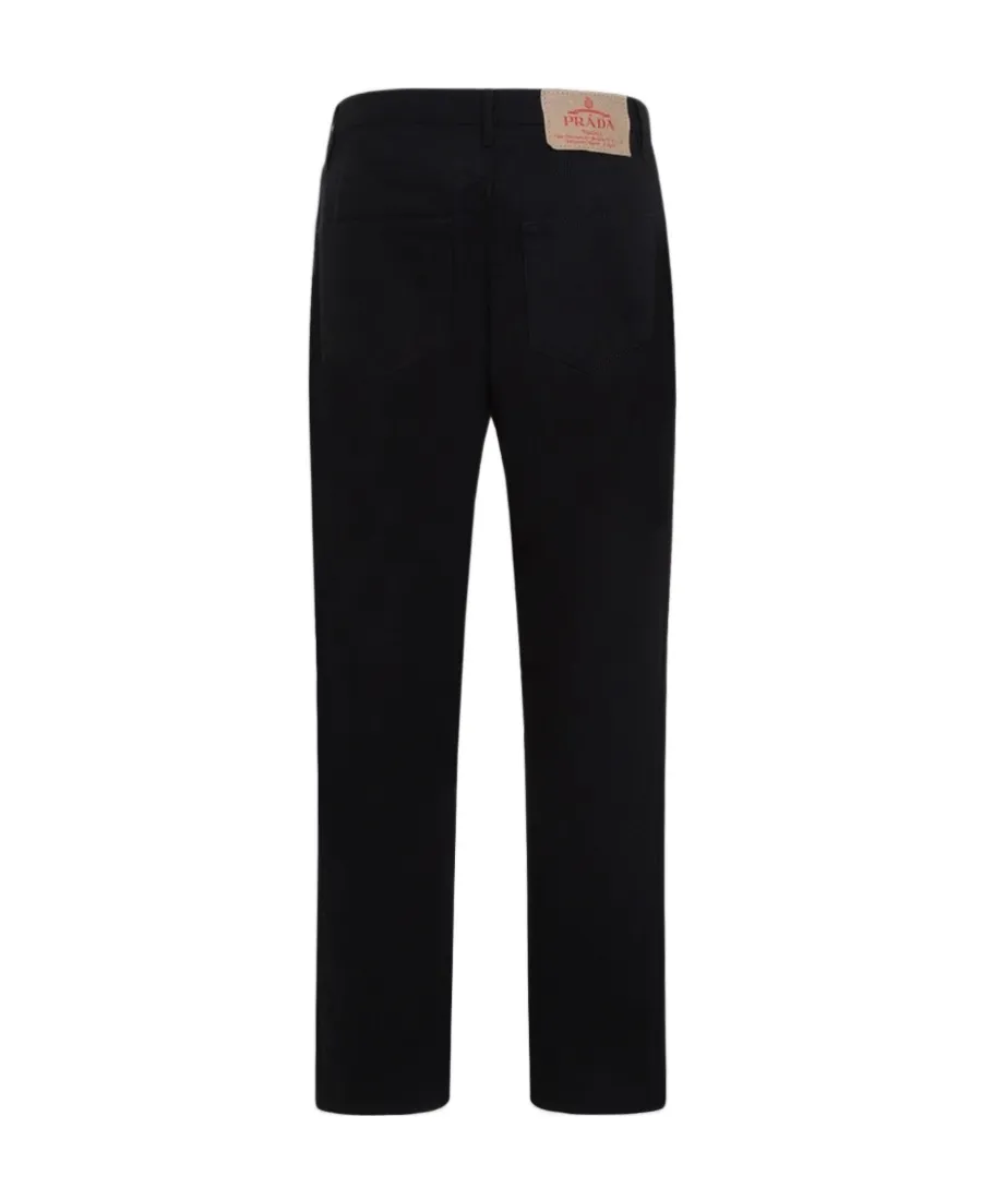 Logo-Patch Straight-Leg Jeans