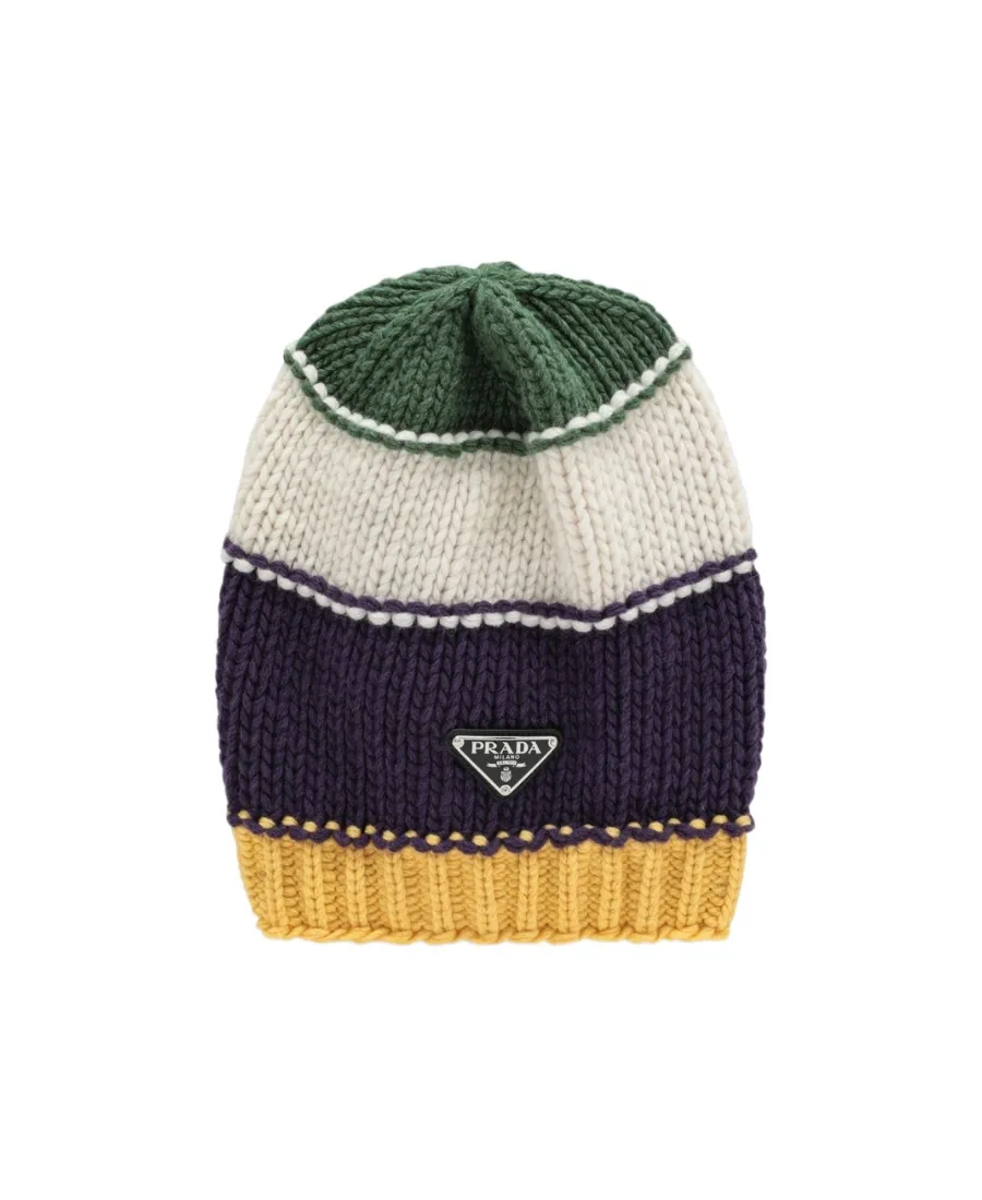 Dome Striped Knitted Hat