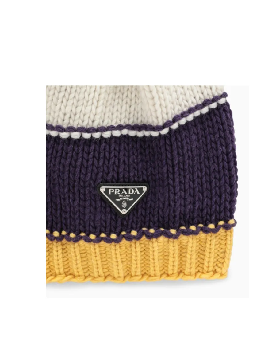 Dome Striped Knitted Hat