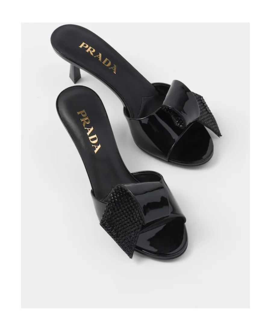 Bow-Detailed Slip-On Sandals