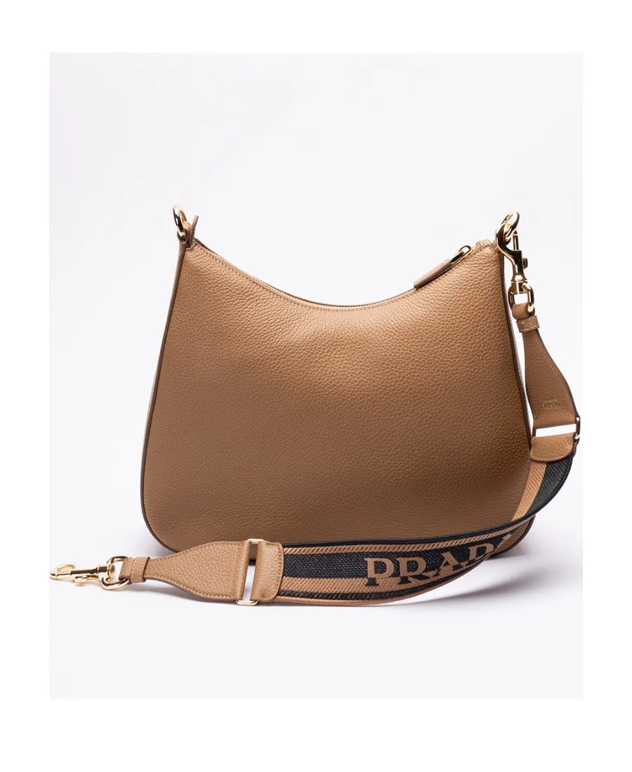 Logo Plaque Zipped Shoulder Bag
