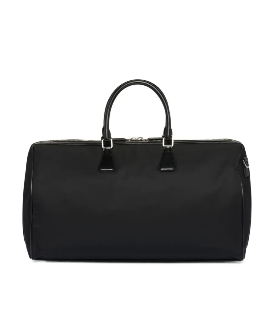Re-Nylon And Brushed Leather Duffel Bag