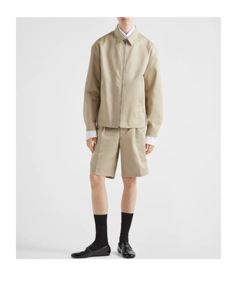Pleated Knee-Length Shorts