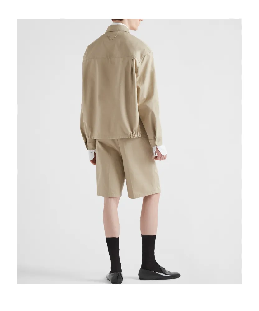 Pleated Knee-Length Shorts