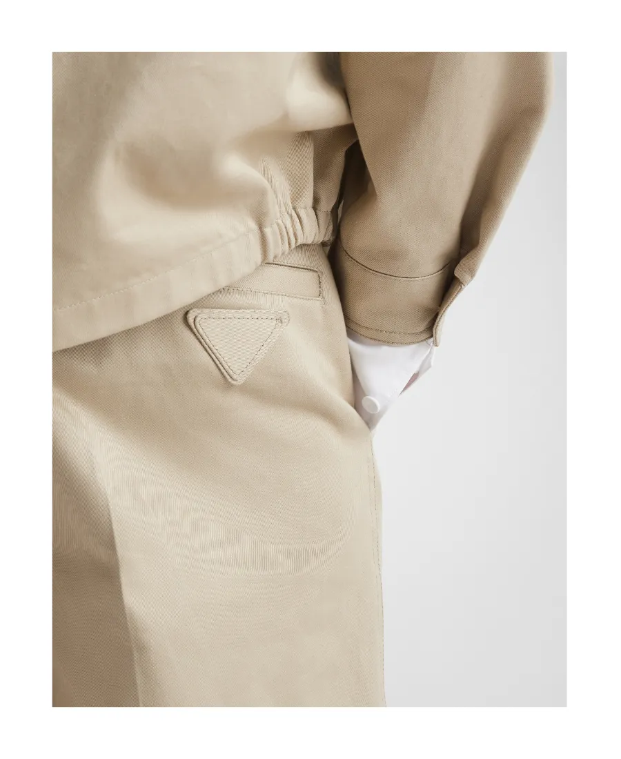 Pleated Knee-Length Shorts