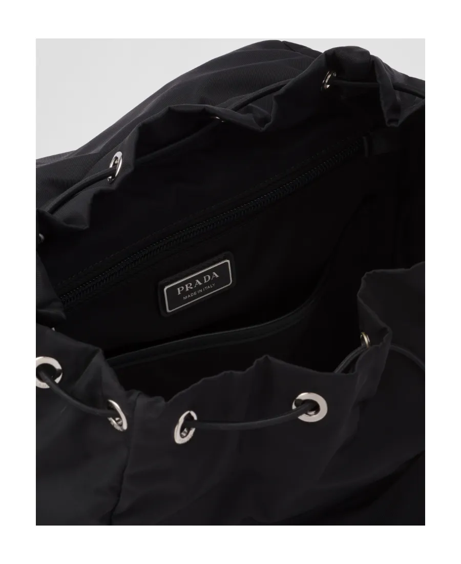 Re-Nylon And Brushed Leather Backpack